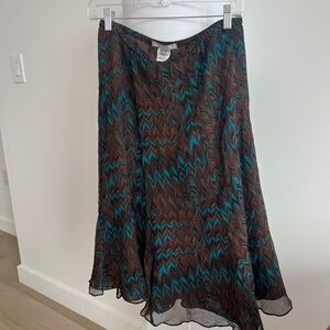 Vintage brown chevron skirt!!